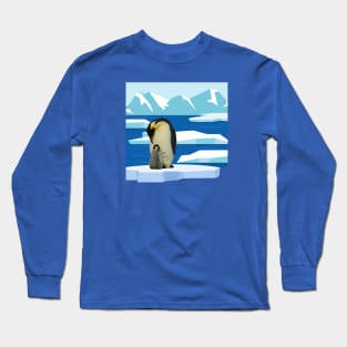 Baby Penguin's Escape Long Sleeve T-Shirt